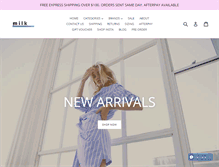 Tablet Screenshot of milkfashions.com.au